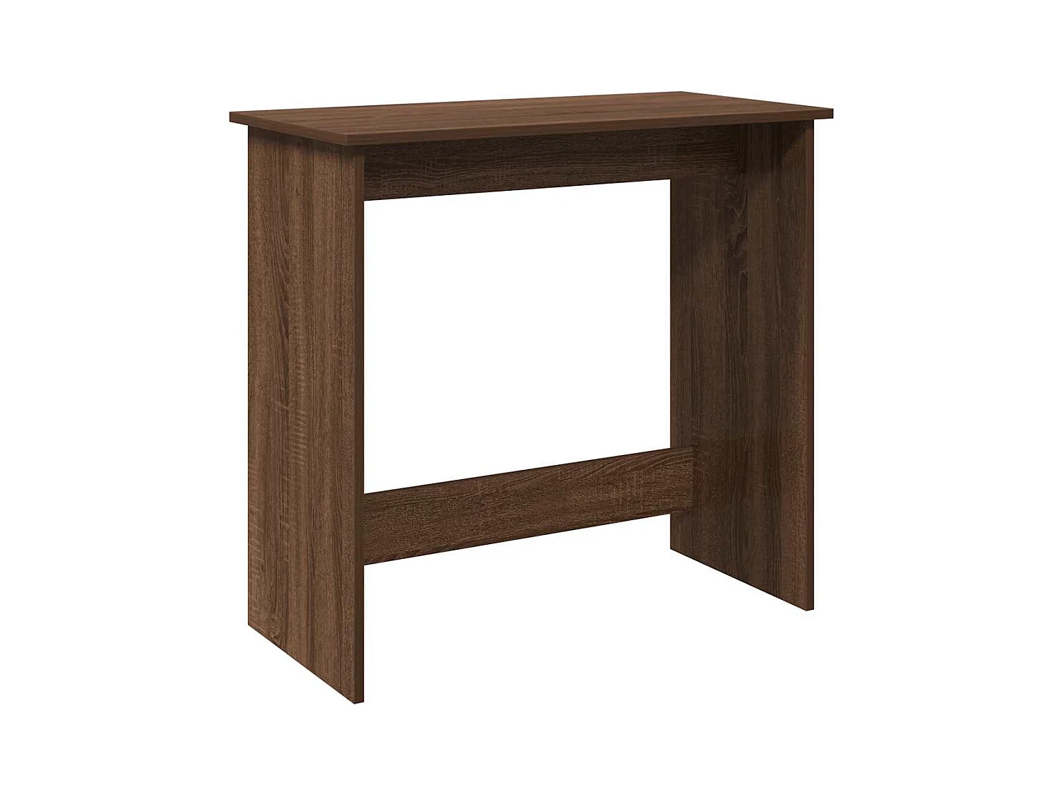 Bureau chêne marron 80x40x75 cm bois d'ingénierie