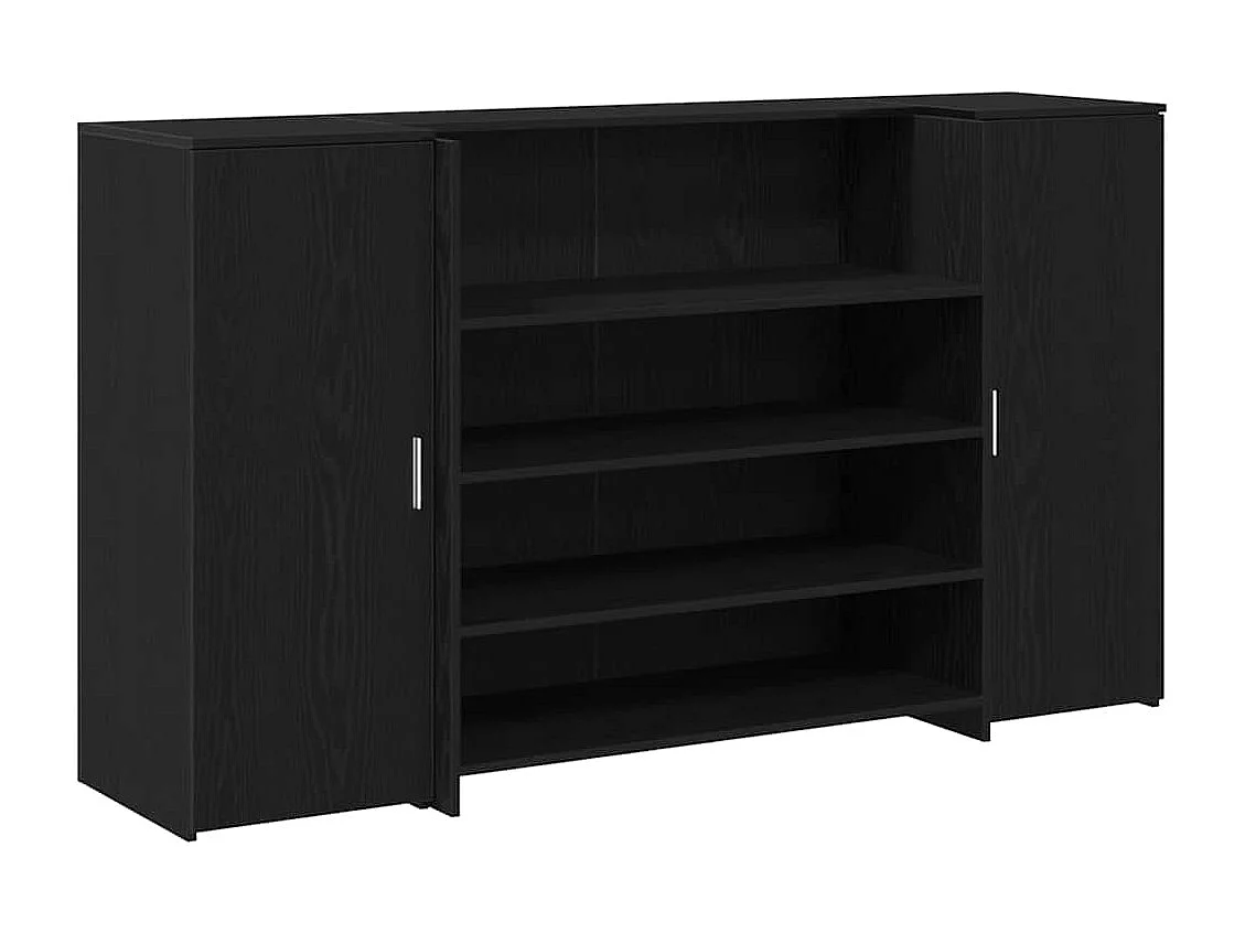 Mostrador de recepción roble negro 180x50x103,5 cm