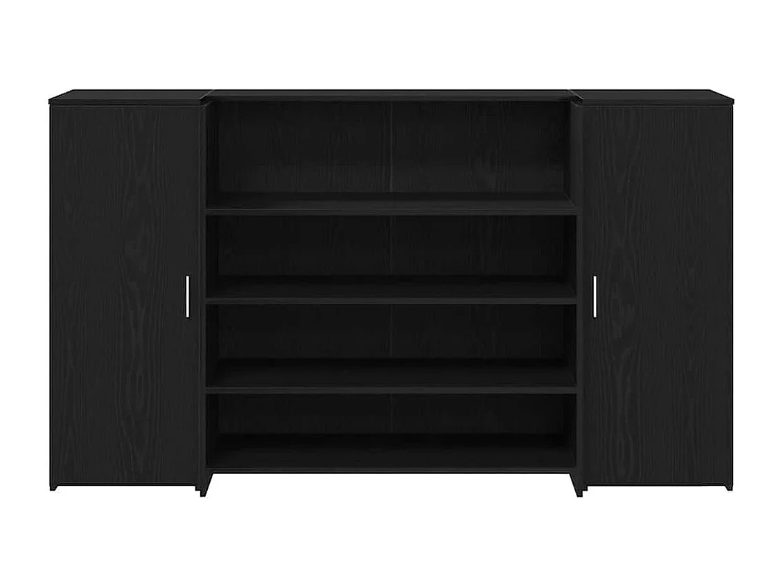 Mostrador de recepción roble negro 180x50x103,5 cm