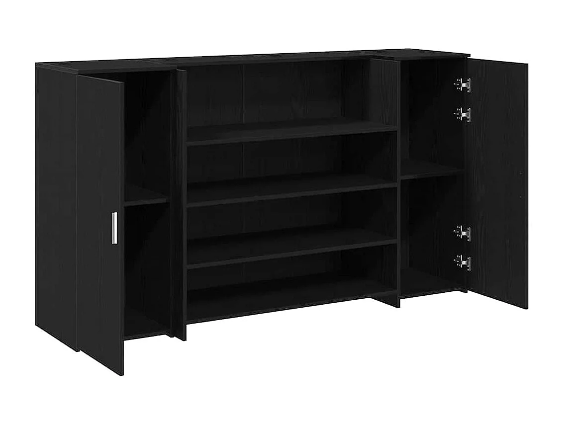 Mostrador de recepción roble negro 180x50x103,5 cm