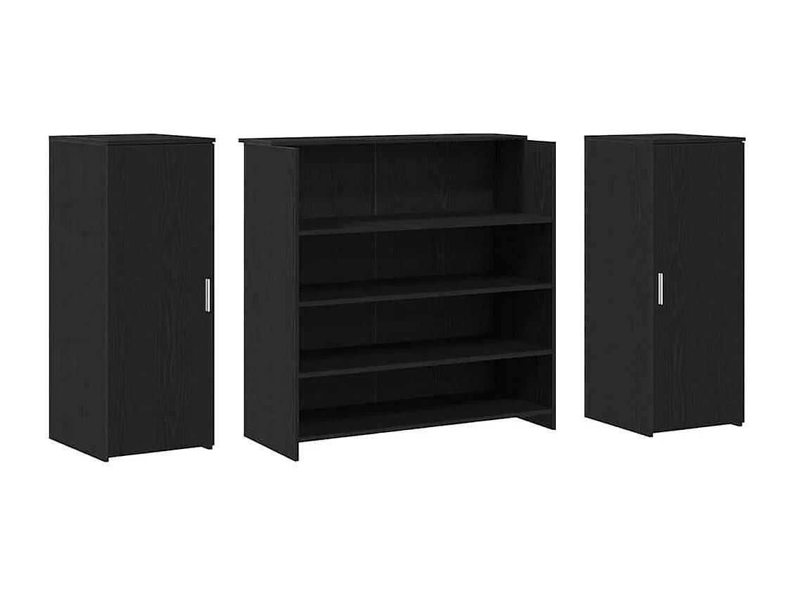Mostrador de recepción roble negro 180x50x103,5 cm