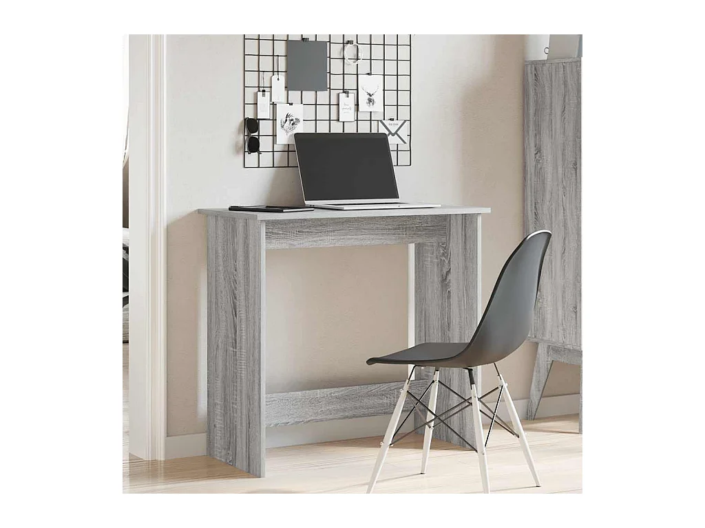 Bureau sonoma gris 80x40x75 cm bois d'ingénierie