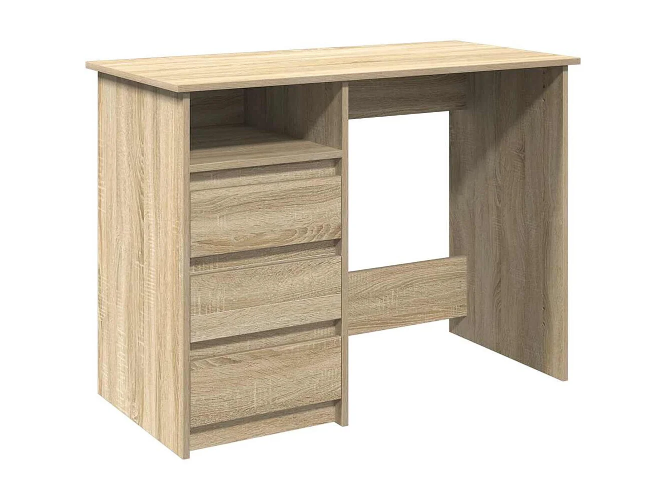 Bureau chêne sonoma 102x50x75 cm bois d'ingénierie
