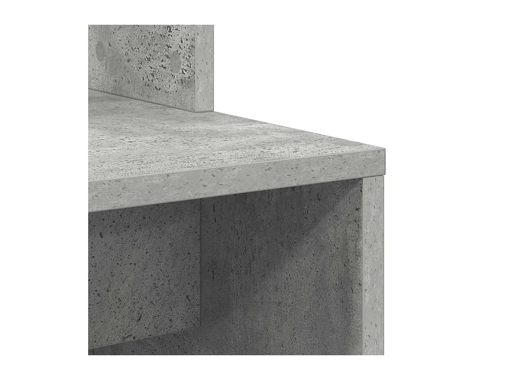 Bureau Gris béton 78.5 x 37 x 154.5 cm Bois d'ingénierie