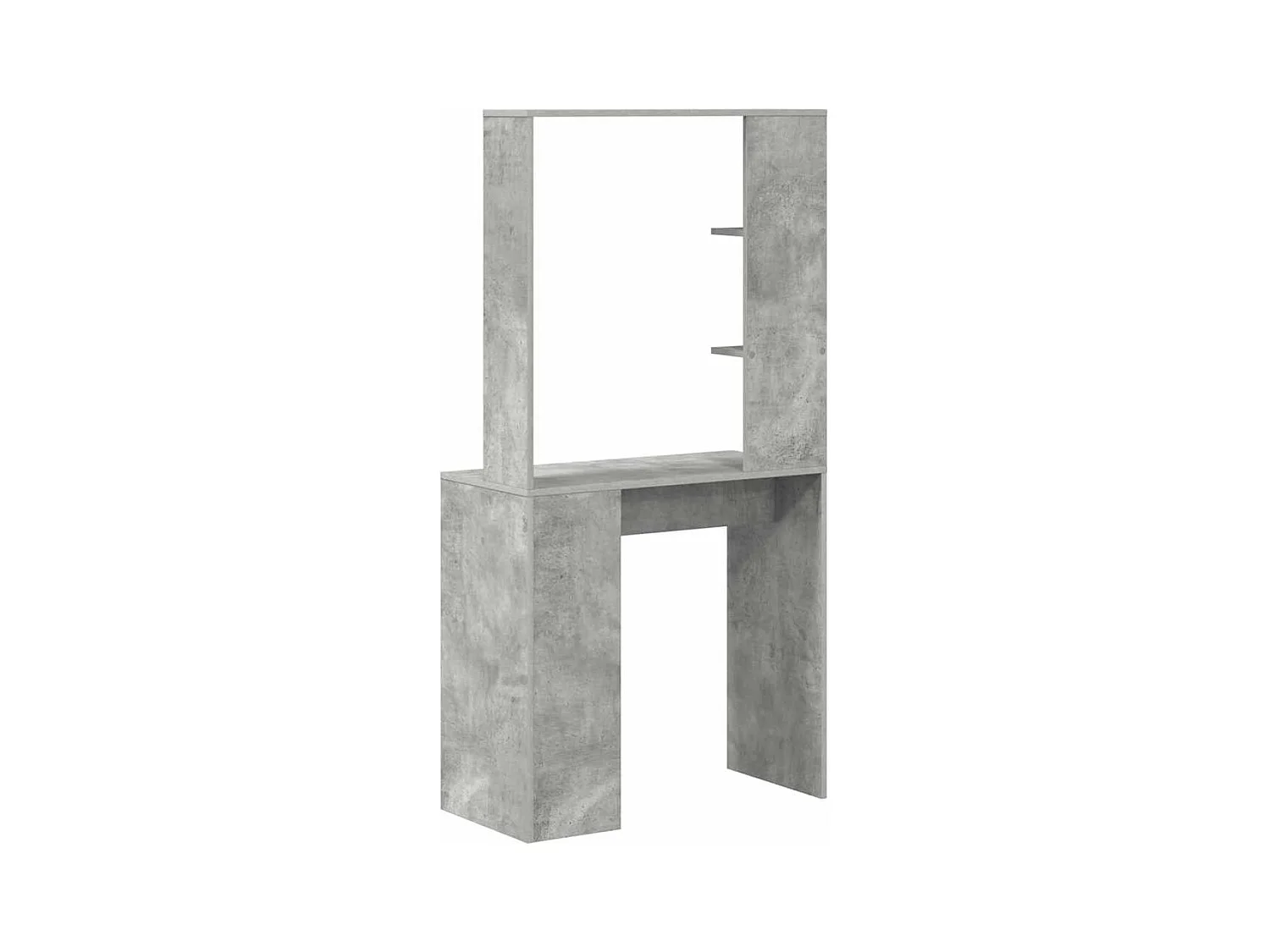 Bureau Gris béton 78.5 x 37 x 154.5 cm Bois d'ingénierie