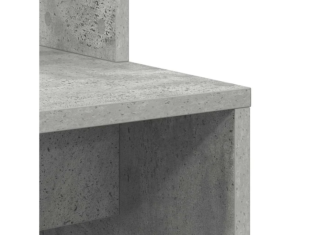 Bureau Gris béton 78.5 x 37 x 154.5 cm Bois d'ingénierie