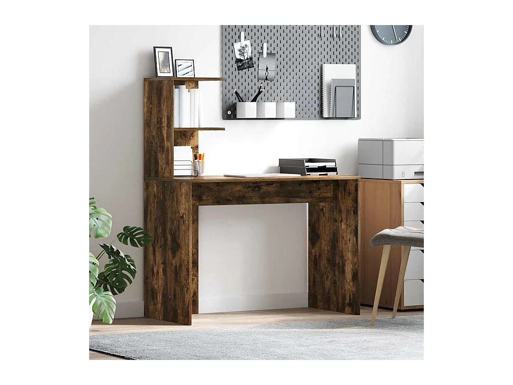 Bureau Chêne fumé 102 x 50 x 124 cm Bois d'ingénierie