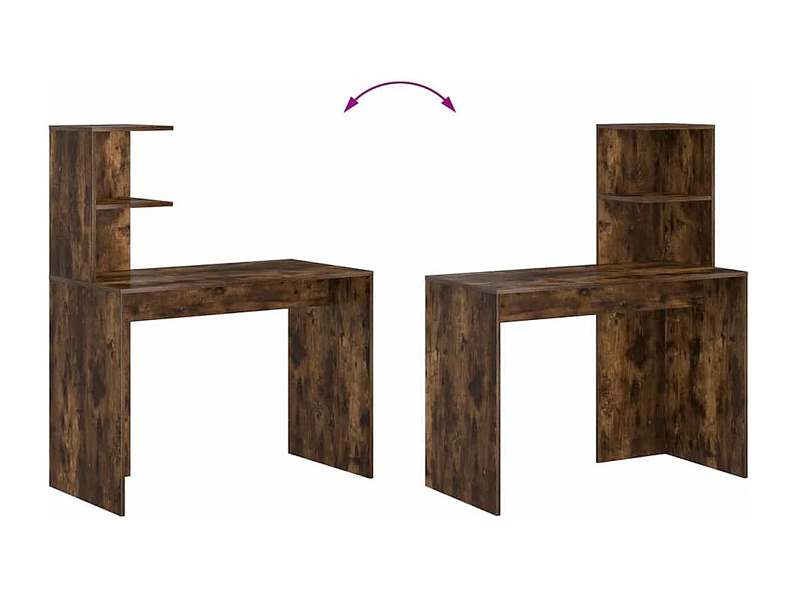 Bureau Chêne fumé 102 x 50 x 124 cm Bois d'ingénierie