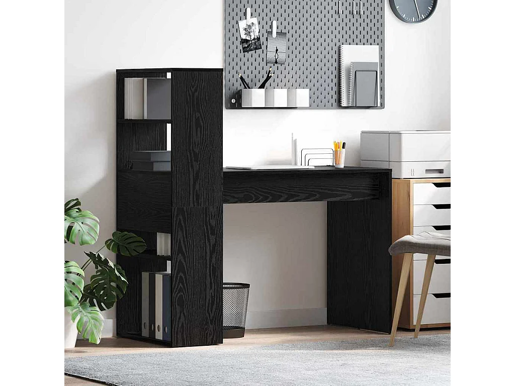 Bureau Chêne noir 113 x 54 x 120 cm Bois d'ingénierie