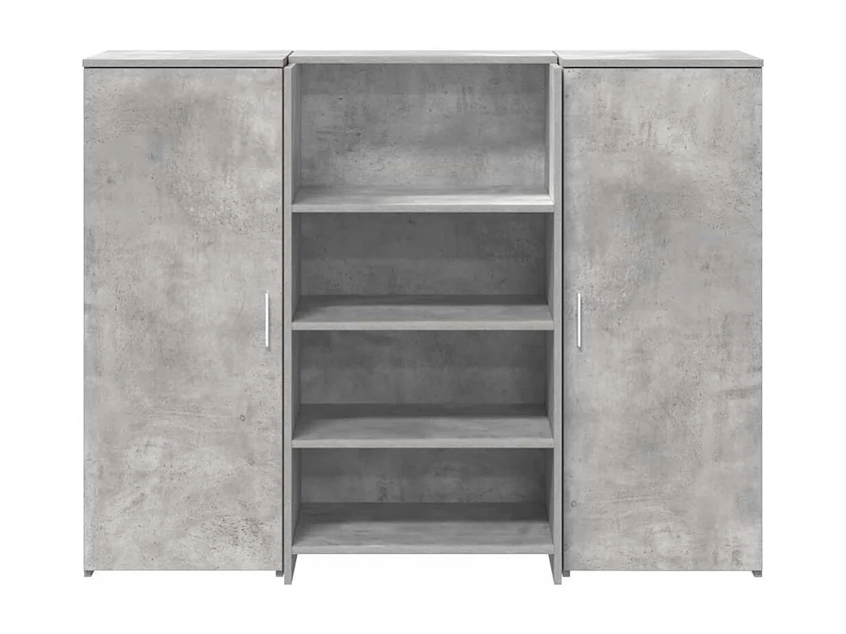 Mostrador de recepción gris hormigón 135x50x103,5 cm