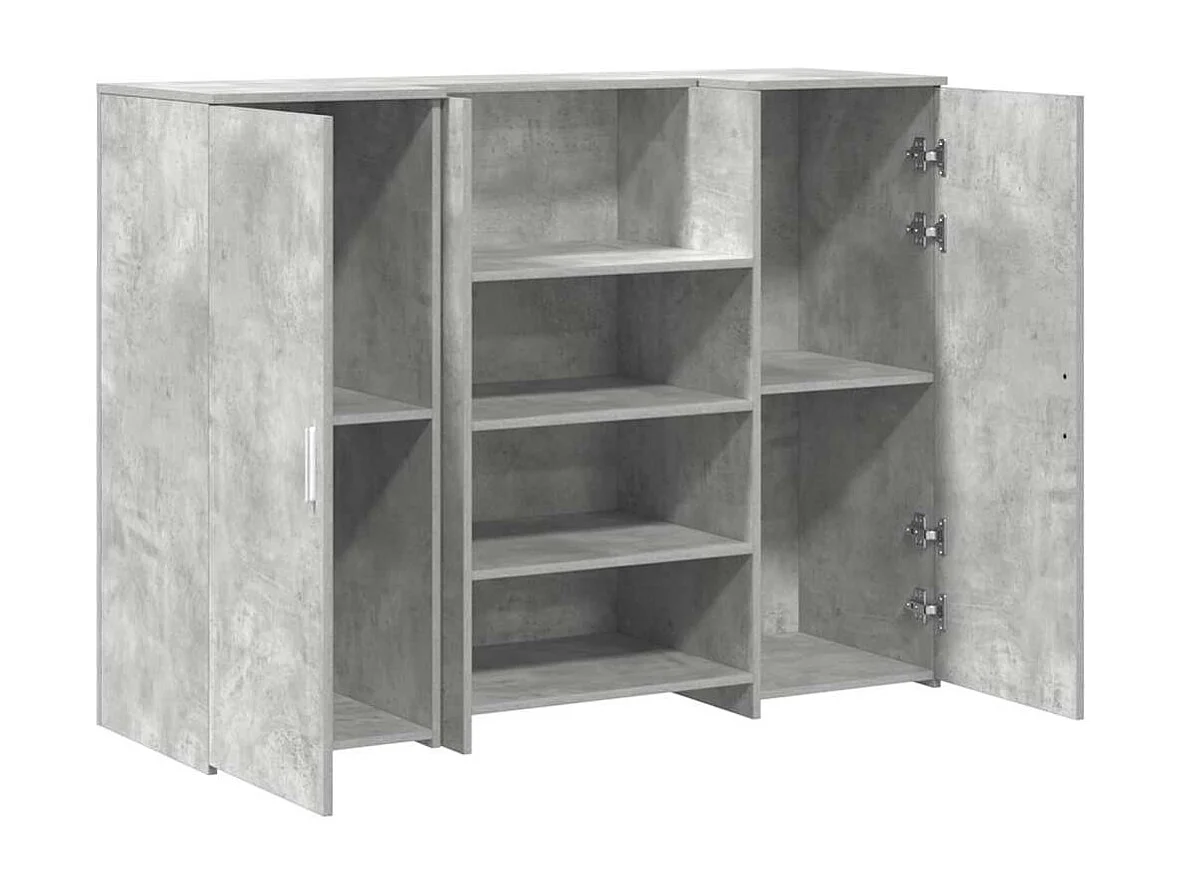 Mostrador de recepción gris hormigón 135x50x103,5 cm