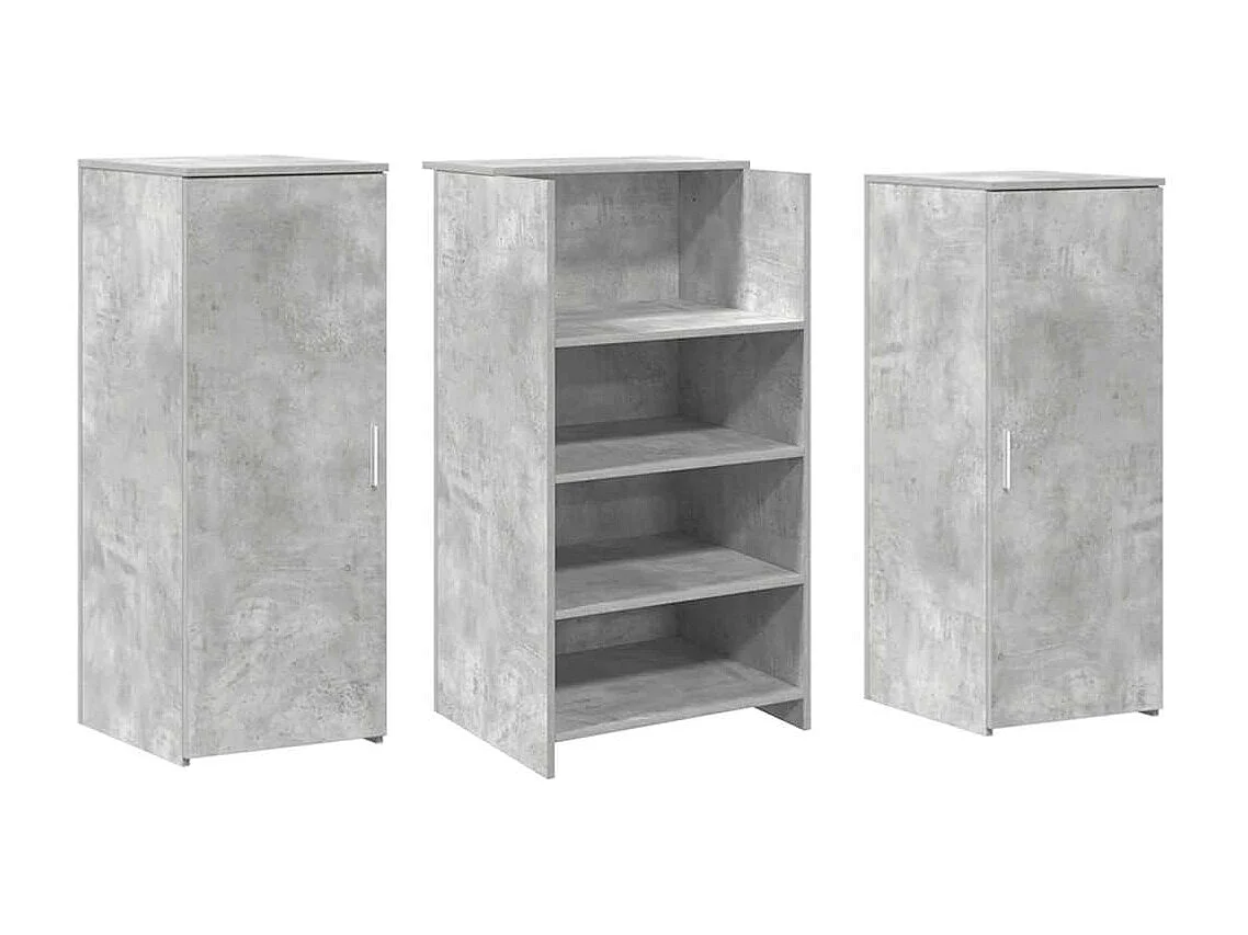Mostrador de recepción gris hormigón 135x50x103,5 cm