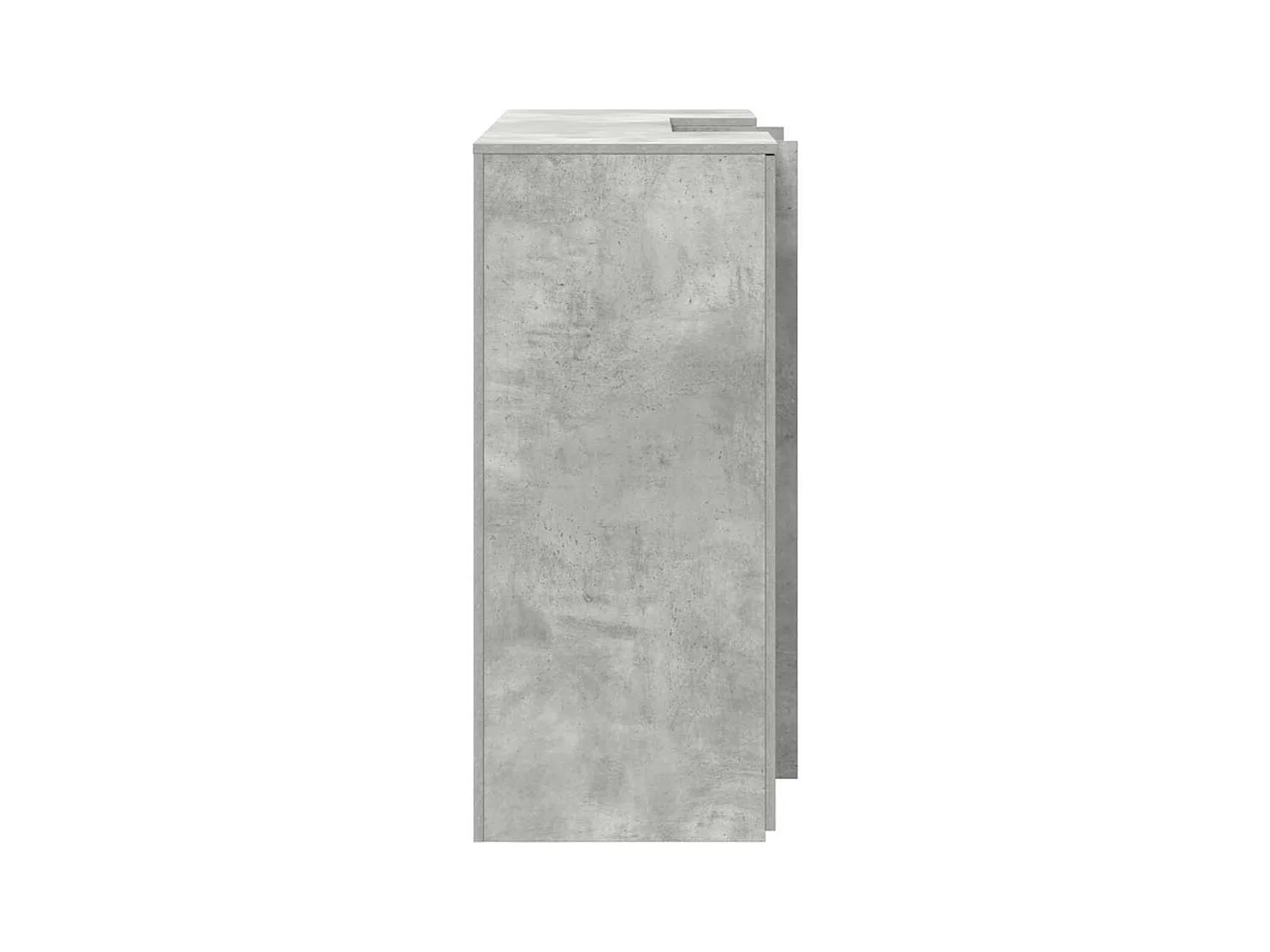 Bureau de réception gris béton 135x50x103,5cm bois d'ingénierie