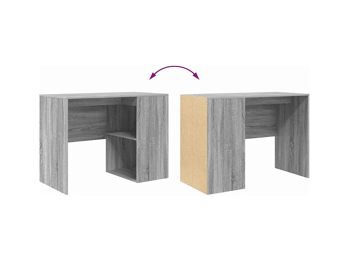 Bureau Gris Sonoma 102 x 50 x 75 cm Bois d'ingénierie