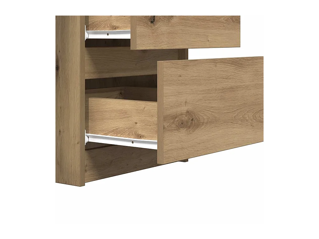 Bureau chêne artisanal 140x50x77 cm bois d'ingénierie