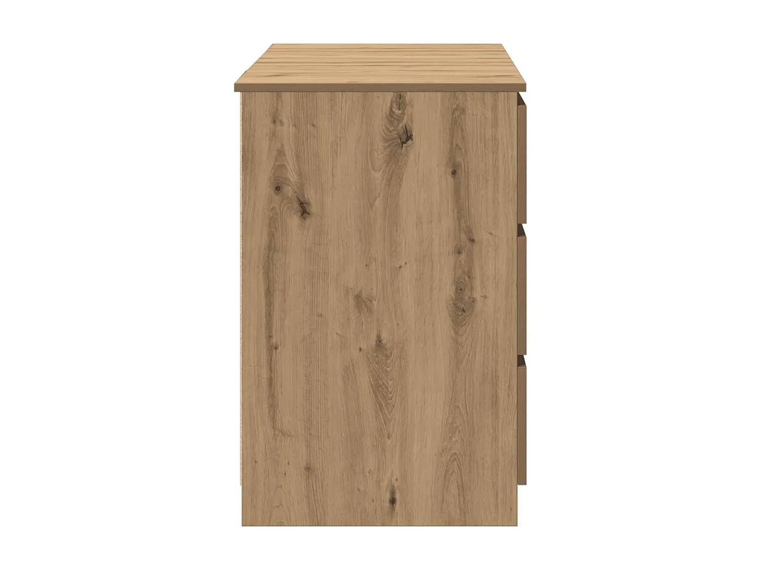 Bureau chêne artisanal 140x50x77 cm bois d'ingénierie