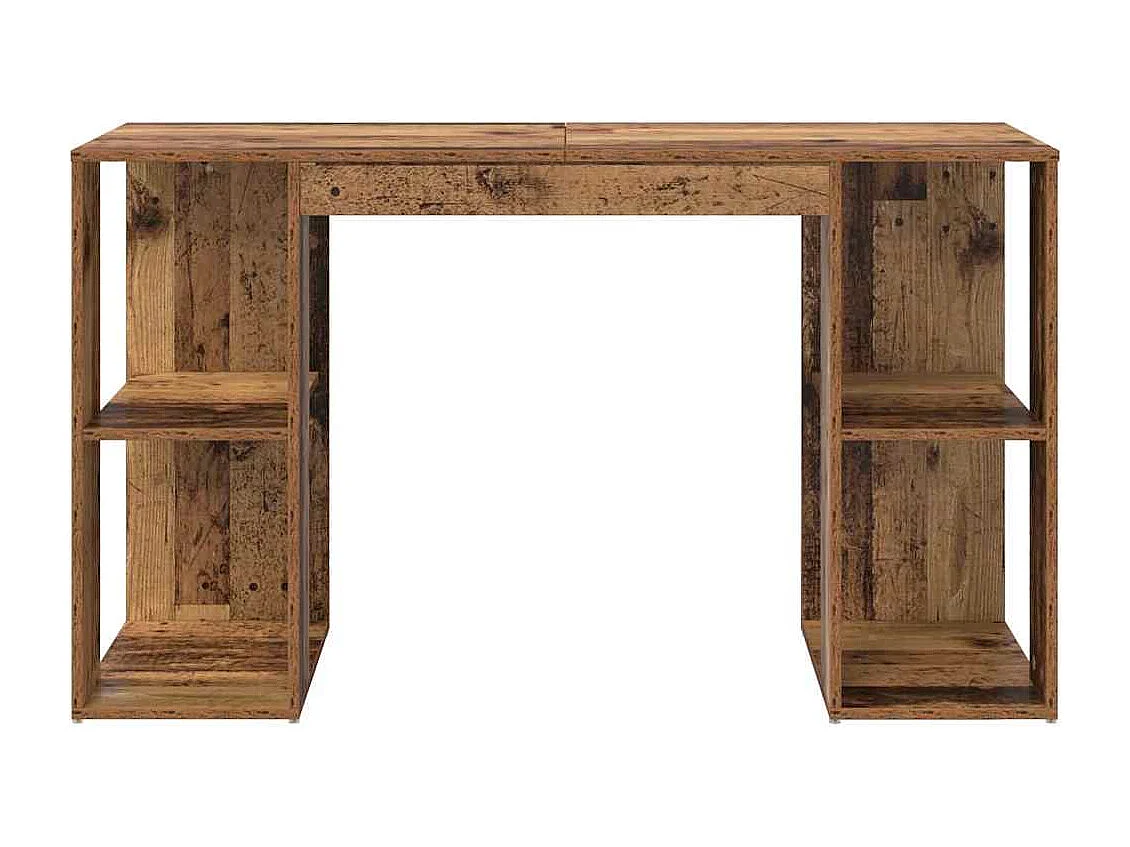 Bureau avec Rangement Bois ancien 130 x 50,5 x 75 cm