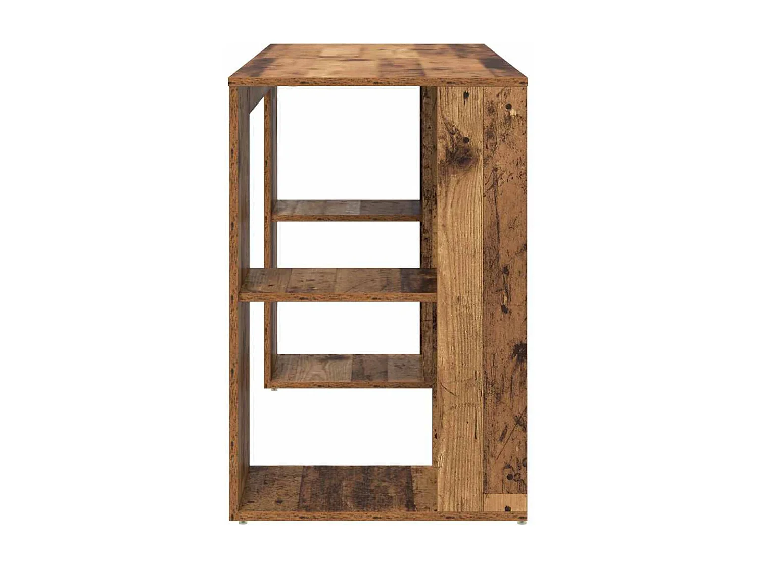 Bureau avec Rangement Bois ancien 130 x 50,5 x 75 cm