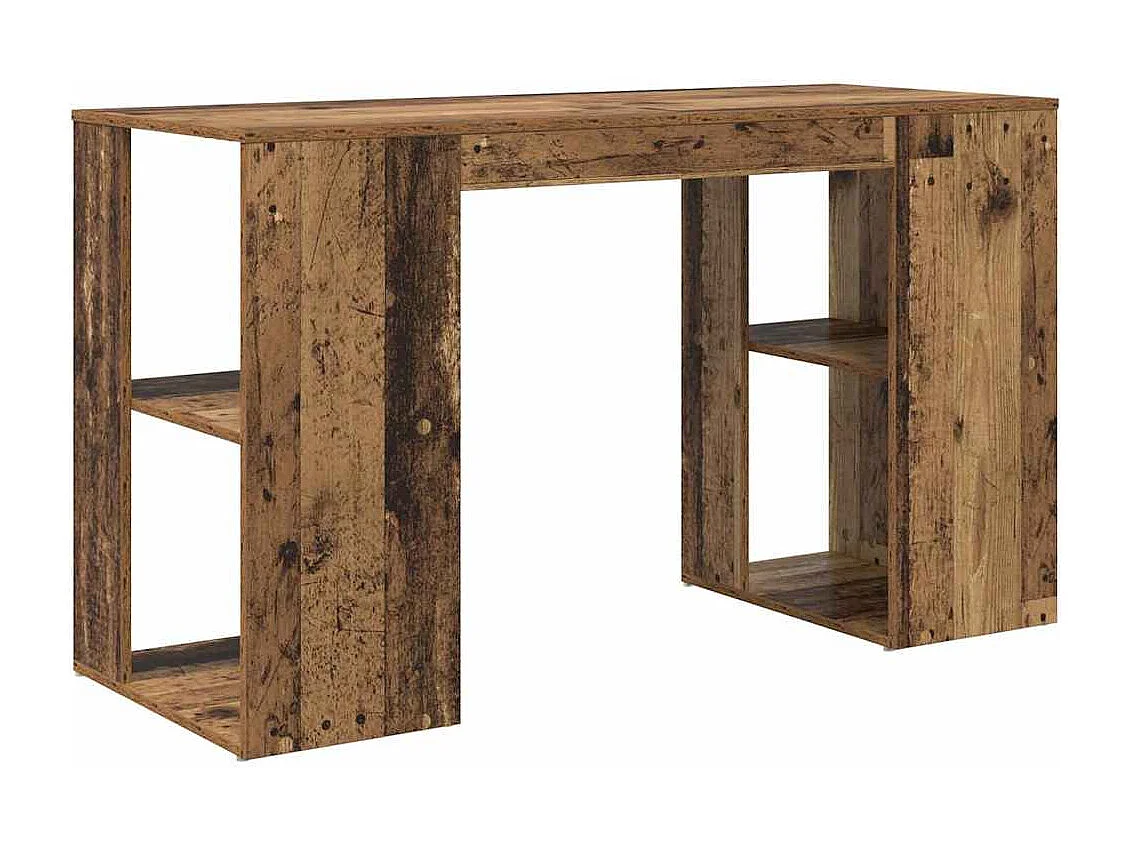 Bureau avec Rangement Bois ancien 130 x 50,5 x 75 cm