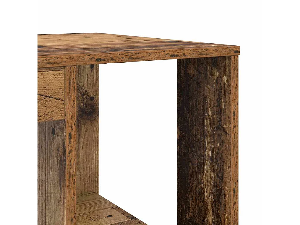 Bureau avec Rangement Bois ancien 130 x 50,5 x 75 cm