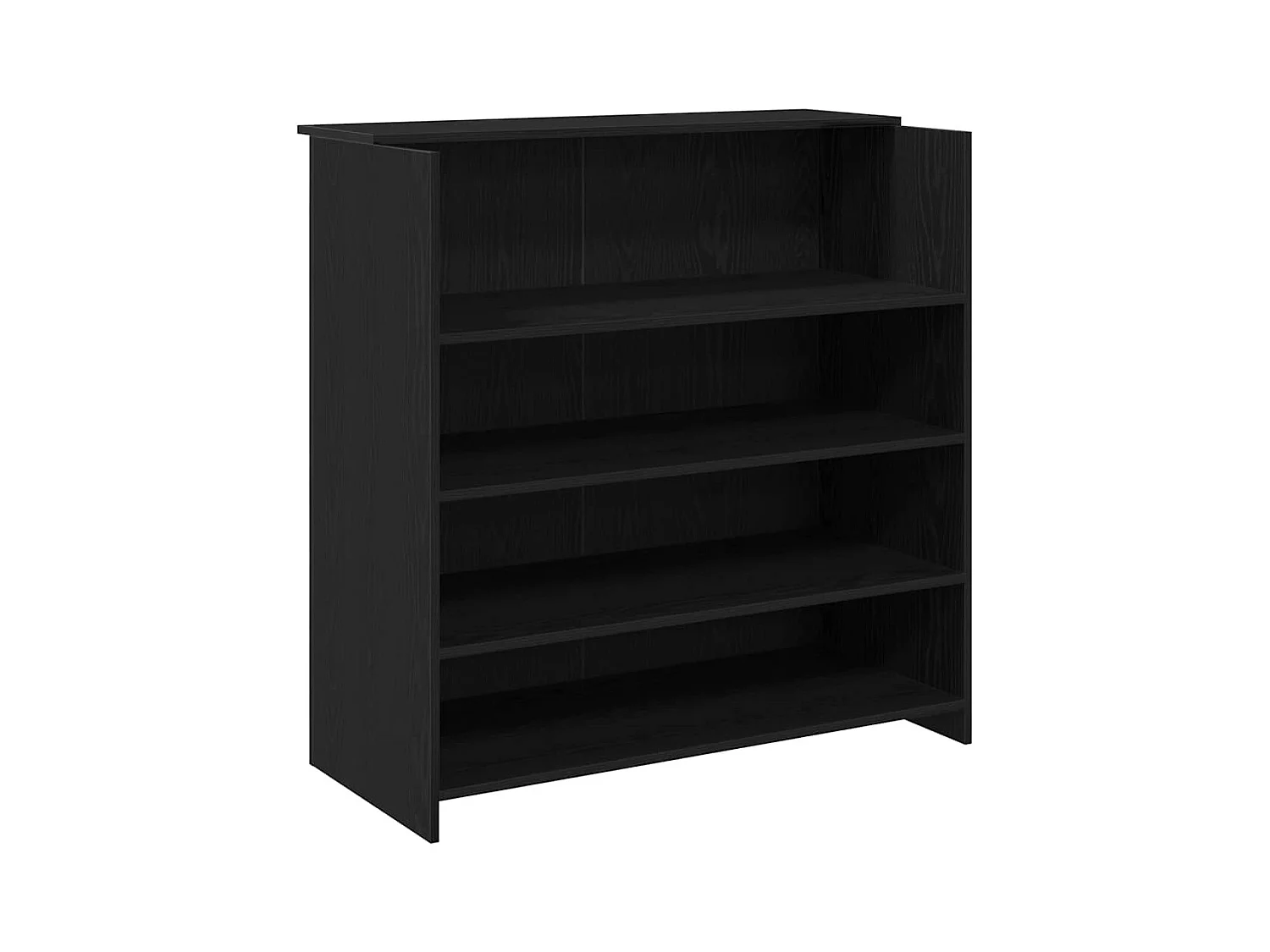 Bureau de réception chêne noir 100x50x103,5cm bois d'ingénierie