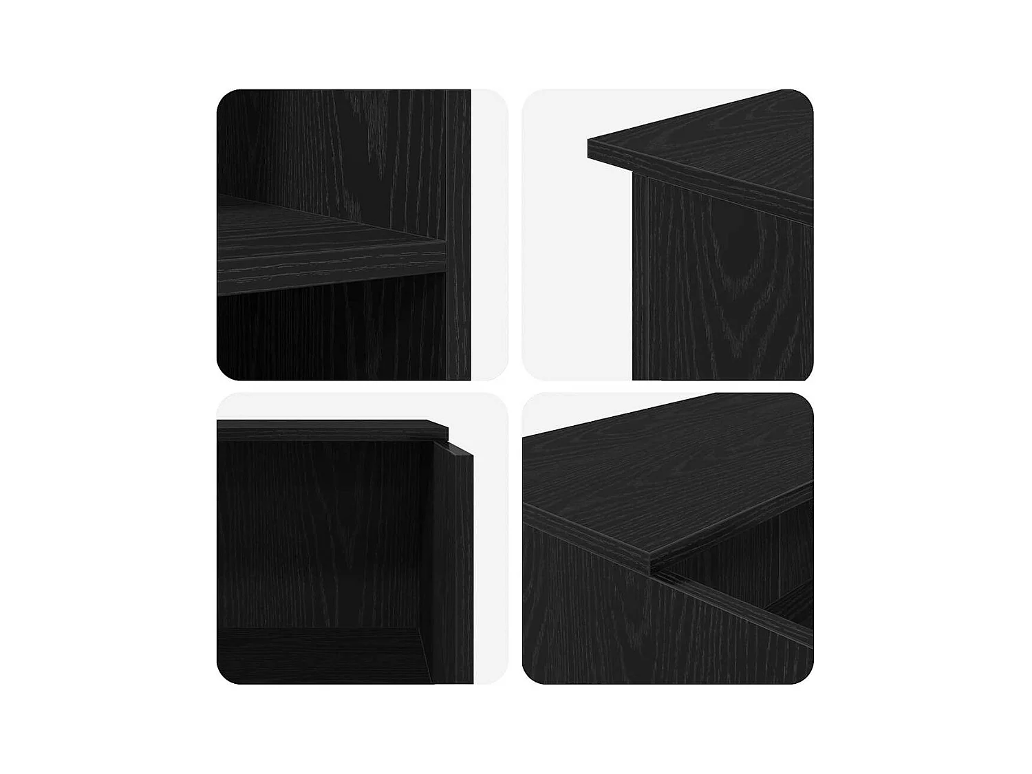 Bureau de réception chêne noir 100x50x103,5cm bois d'ingénierie