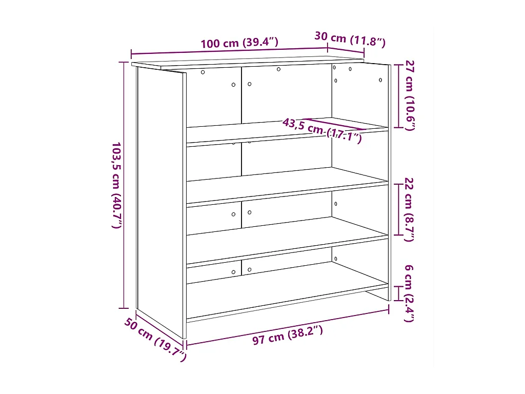 Bureau de réception chêne noir 100x50x103,5cm bois d'ingénierie