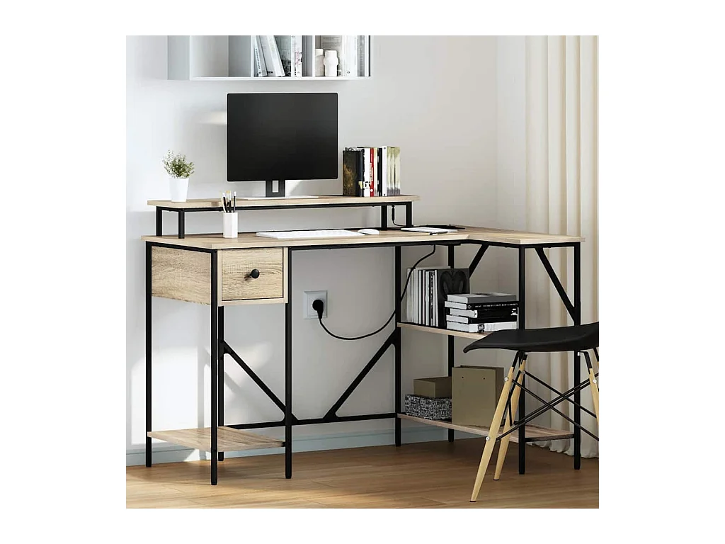 Bureau Chêne sonoma 120 x 79 x 86.5 cm Bois d'ingénierie