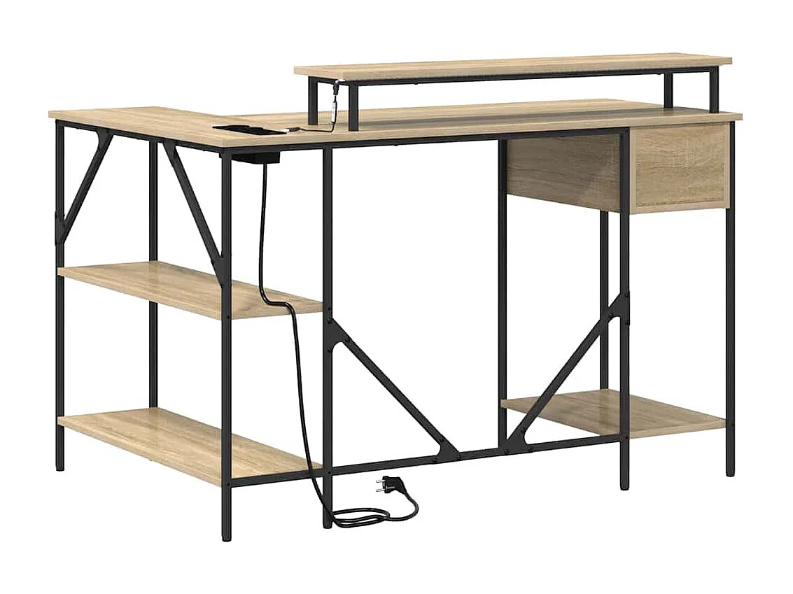 Bureau Chêne sonoma 120 x 79 x 86.5 cm Bois d'ingénierie