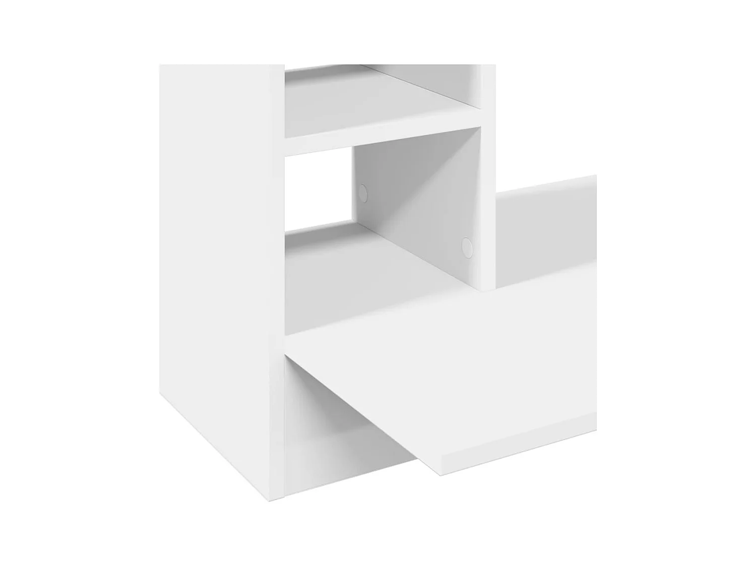 Bureau mural blanc 105x48x75 cm bois d'ingénierie