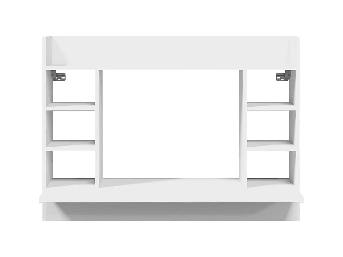 Bureau mural blanc 105x48x75 cm bois d'ingénierie