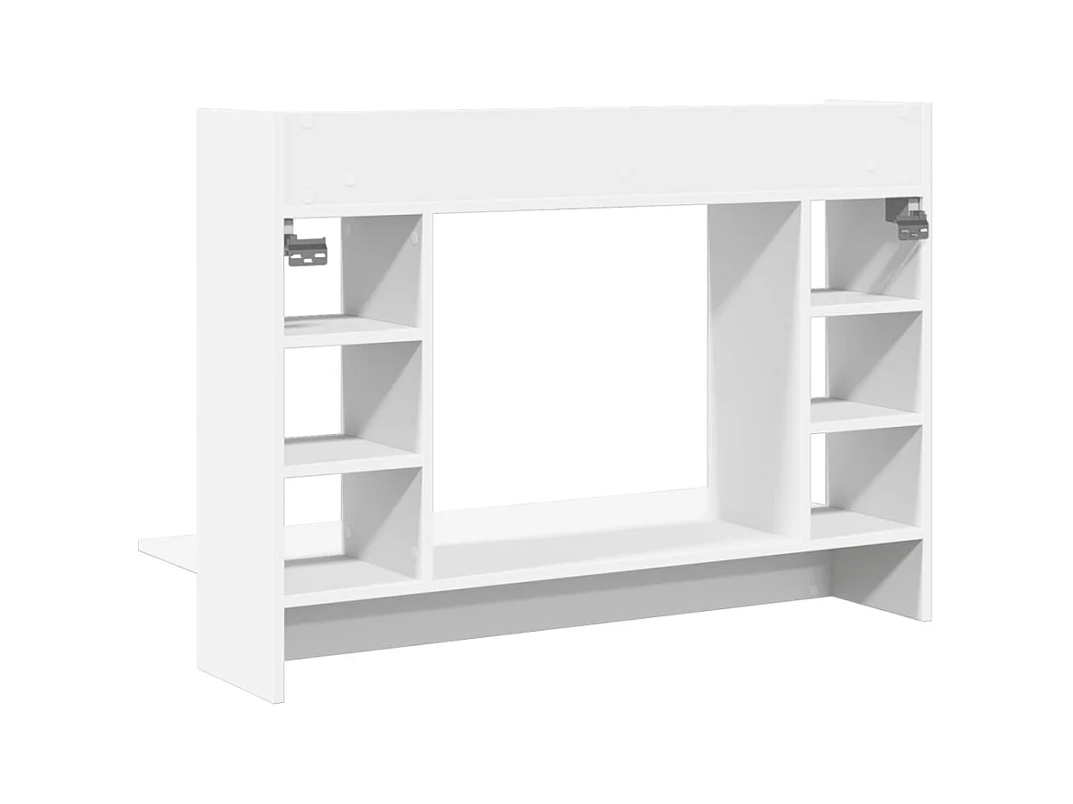 Bureau mural blanc 105x48x75 cm bois d'ingénierie