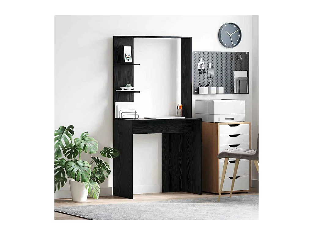 Bureau Chêne noir 78.5 x 37 x 154.5 cm Bois d'ingénierie