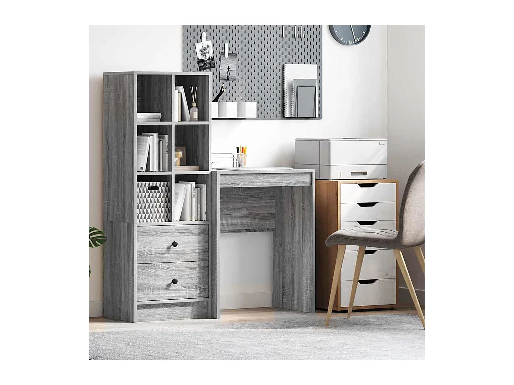 Bureau Sonoma gris 60 x 40 x 76 cm Bois d'ingénierie