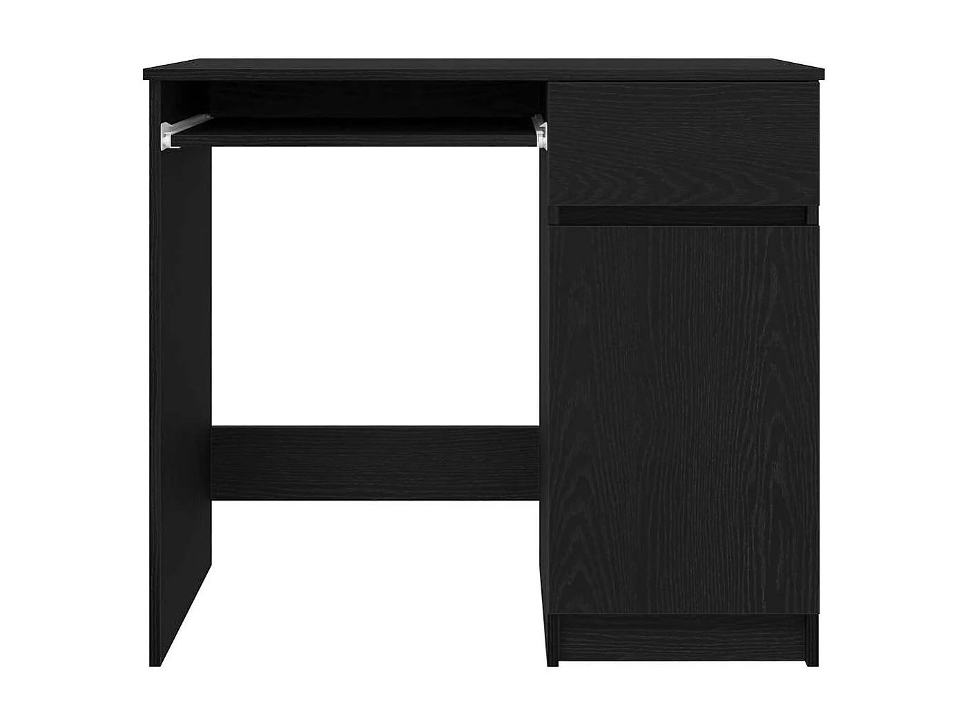 Bureau chêne noir 86x49x76 cm bois d'ingénierie