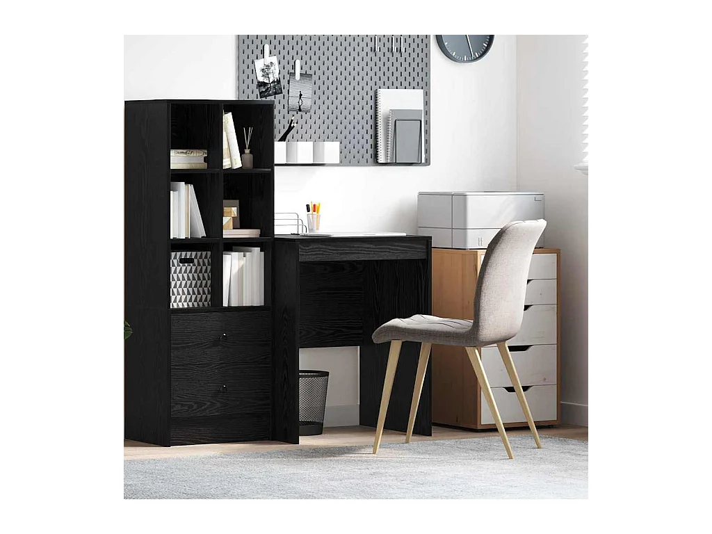 Escritorio Roble negro 60 x 50 x 76 cm Madera contrachapada