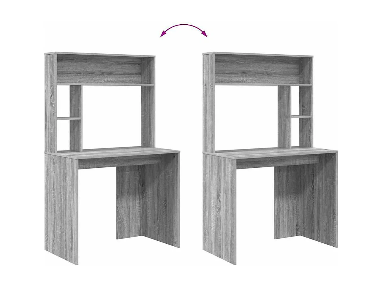 Bureau Sonoma gris 91 x 50 x 149 cm Bois d'ingénierie