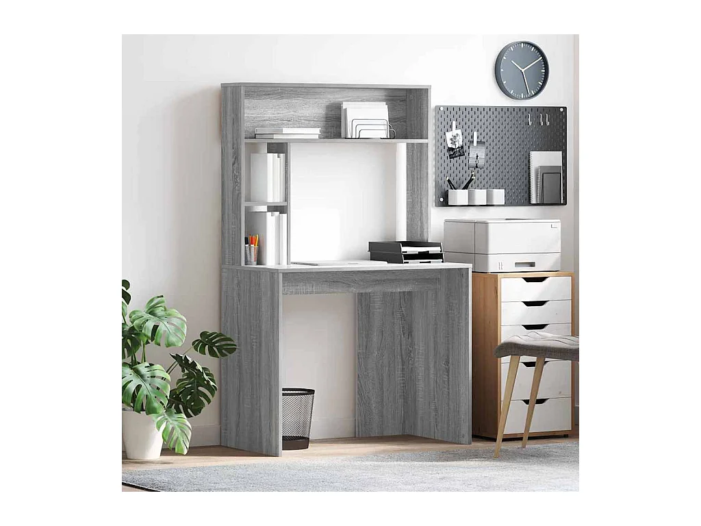 Bureau Sonoma gris 91 x 50 x 149 cm Bois d'ingénierie