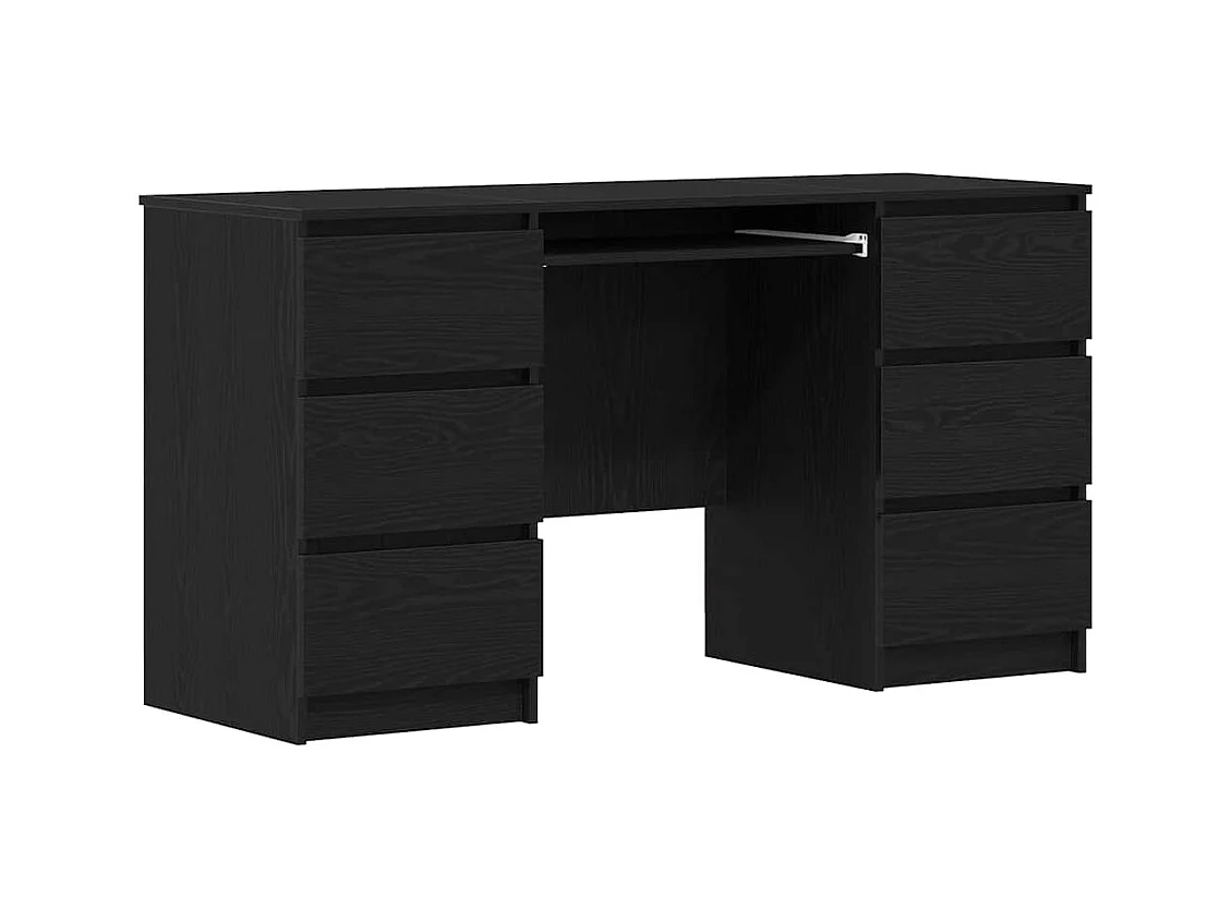 Bureau Chêne noir 140 x 50 x 76 cm Bois d'ingénierie