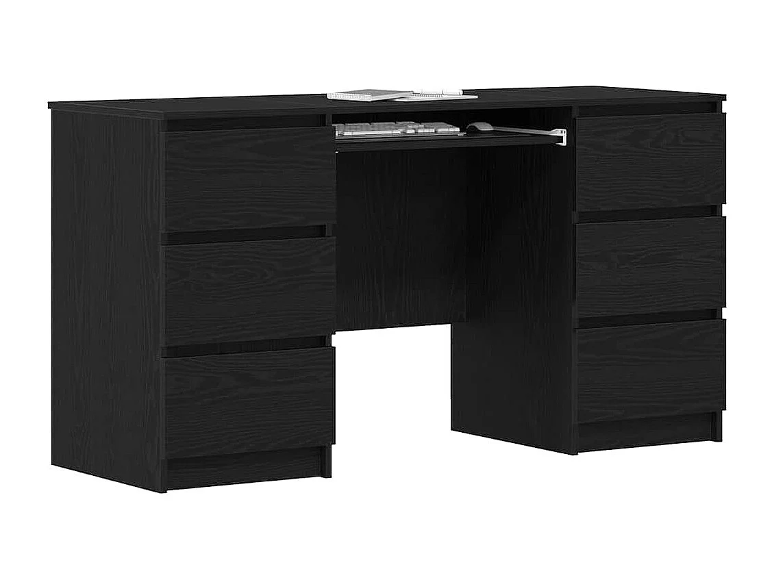 Bureau Chêne noir 140 x 50 x 76 cm Bois d'ingénierie