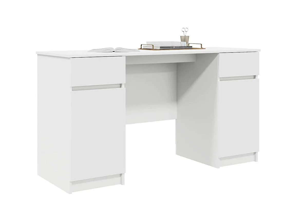 Bureau avec tiroir Blanc 140 x 49 x 76 cm Bois d'ingénierie