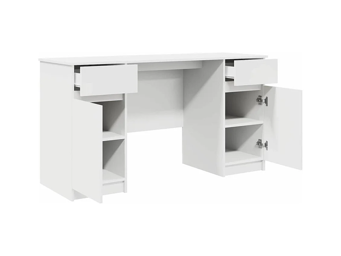 Bureau avec tiroir Blanc 140 x 49 x 76 cm Bois d'ingénierie