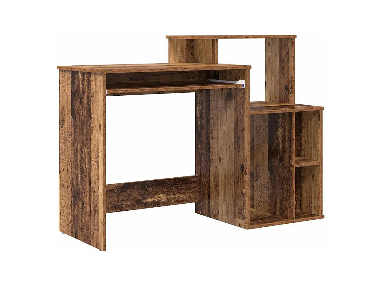 Bureau avec Rangement Bois Ancien 120.5 x 44 x 88.5 cm