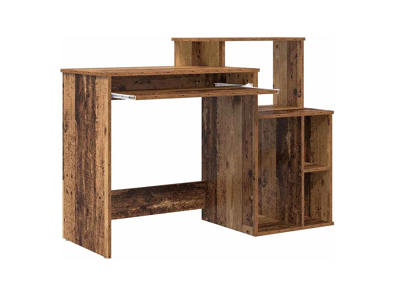 Bureau avec Rangement Bois Ancien 120.5 x 44 x 88.5 cm