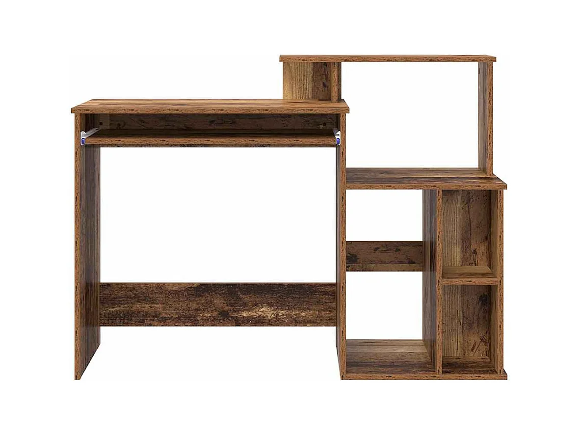 Bureau avec Rangement Bois Ancien 120.5 x 44 x 88.5 cm