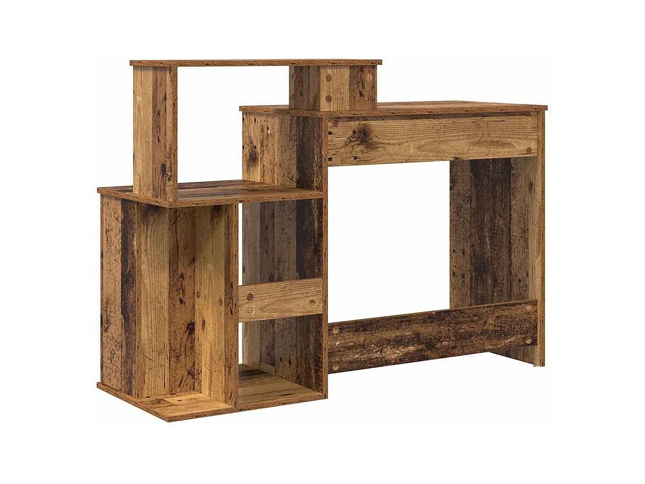 Bureau avec Rangement Bois Ancien 120.5 x 44 x 88.5 cm