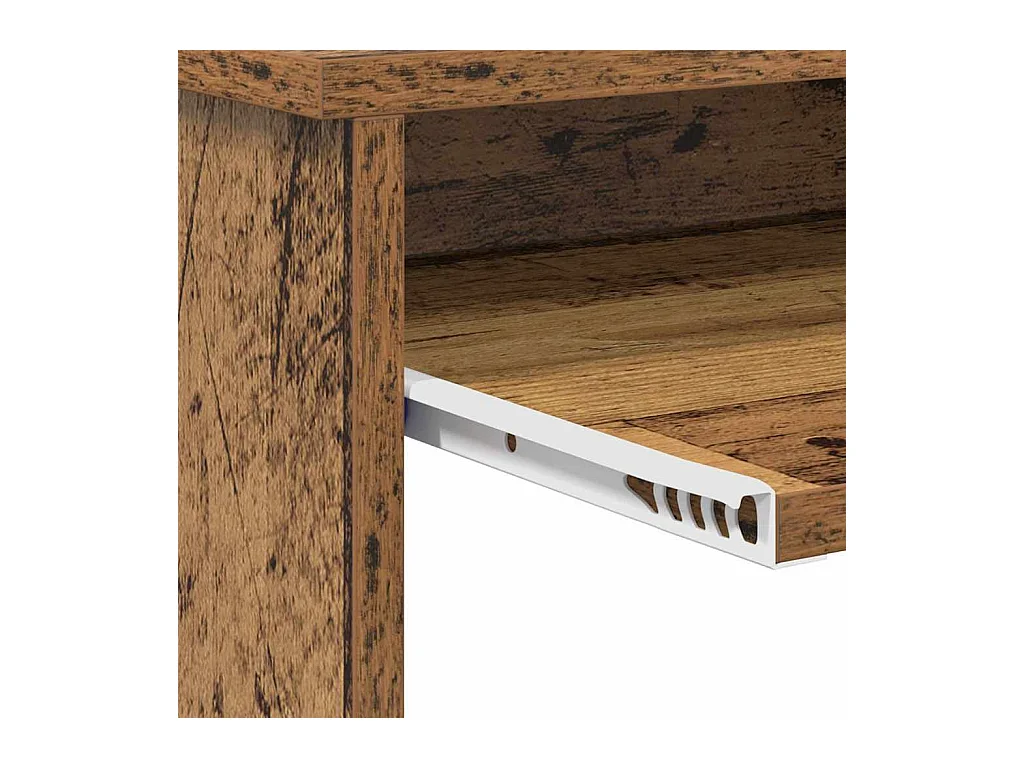 Bureau avec Rangement Bois Ancien 120.5 x 44 x 88.5 cm