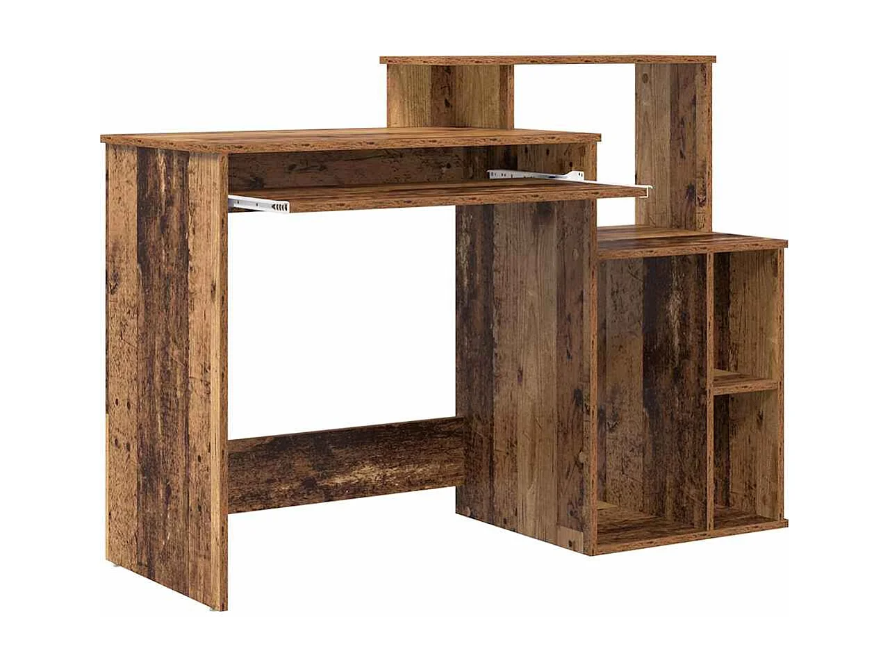Bureau avec Rangement Bois Ancien 120.5 x 44 x 88.5 cm