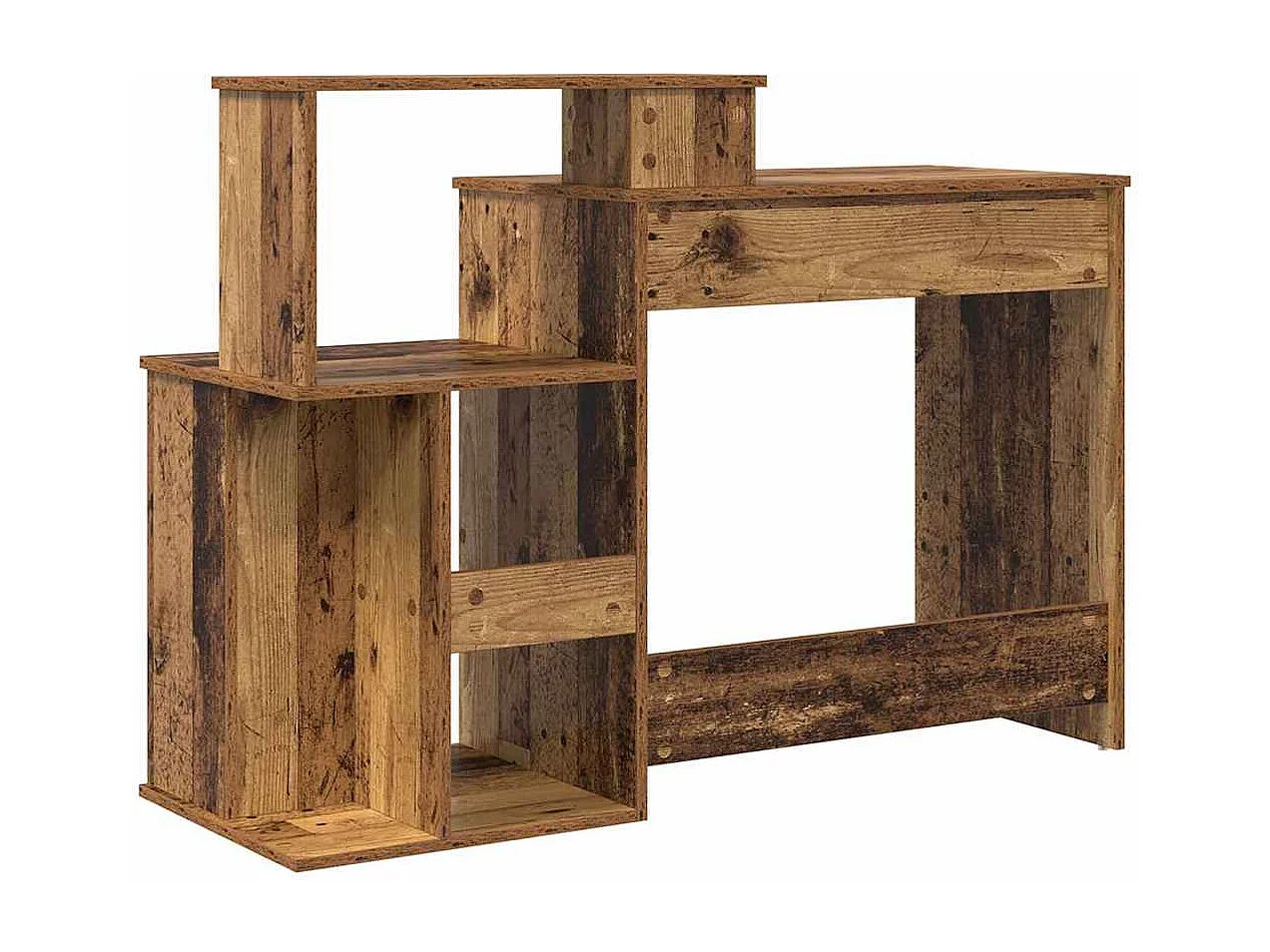 Bureau avec Rangement Bois Ancien 120.5 x 44 x 88.5 cm