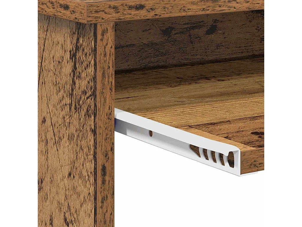 Bureau avec Rangement Bois Ancien 120.5 x 44 x 88.5 cm